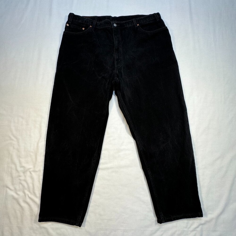 Vintage Levi's Jeans 560 Mens 42x30 Black Loose Fit Tapered Rocker Grunge Y2K